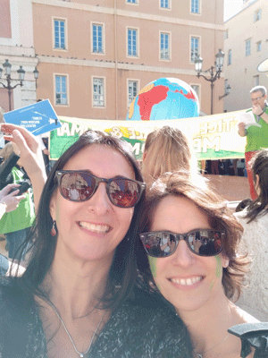 Florence Rosa et Sophie Gentil à la marche pour le climat à Nice